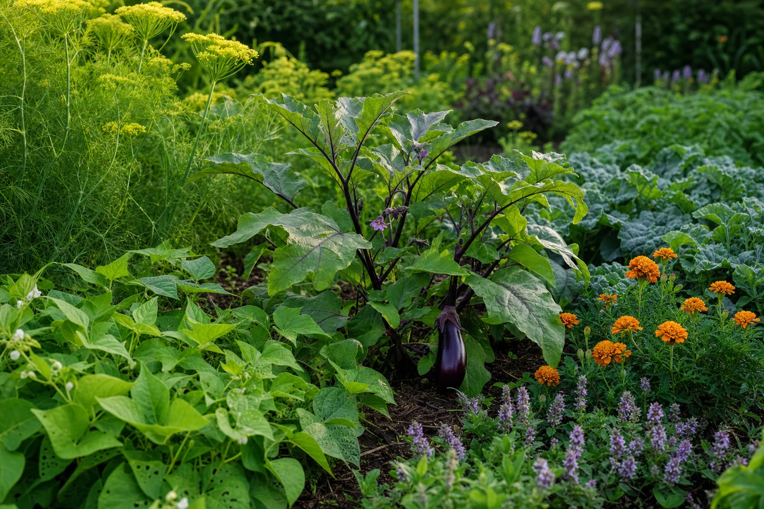 The Best Eggplant Companion Plants (Flea Beetle Defense That Held)