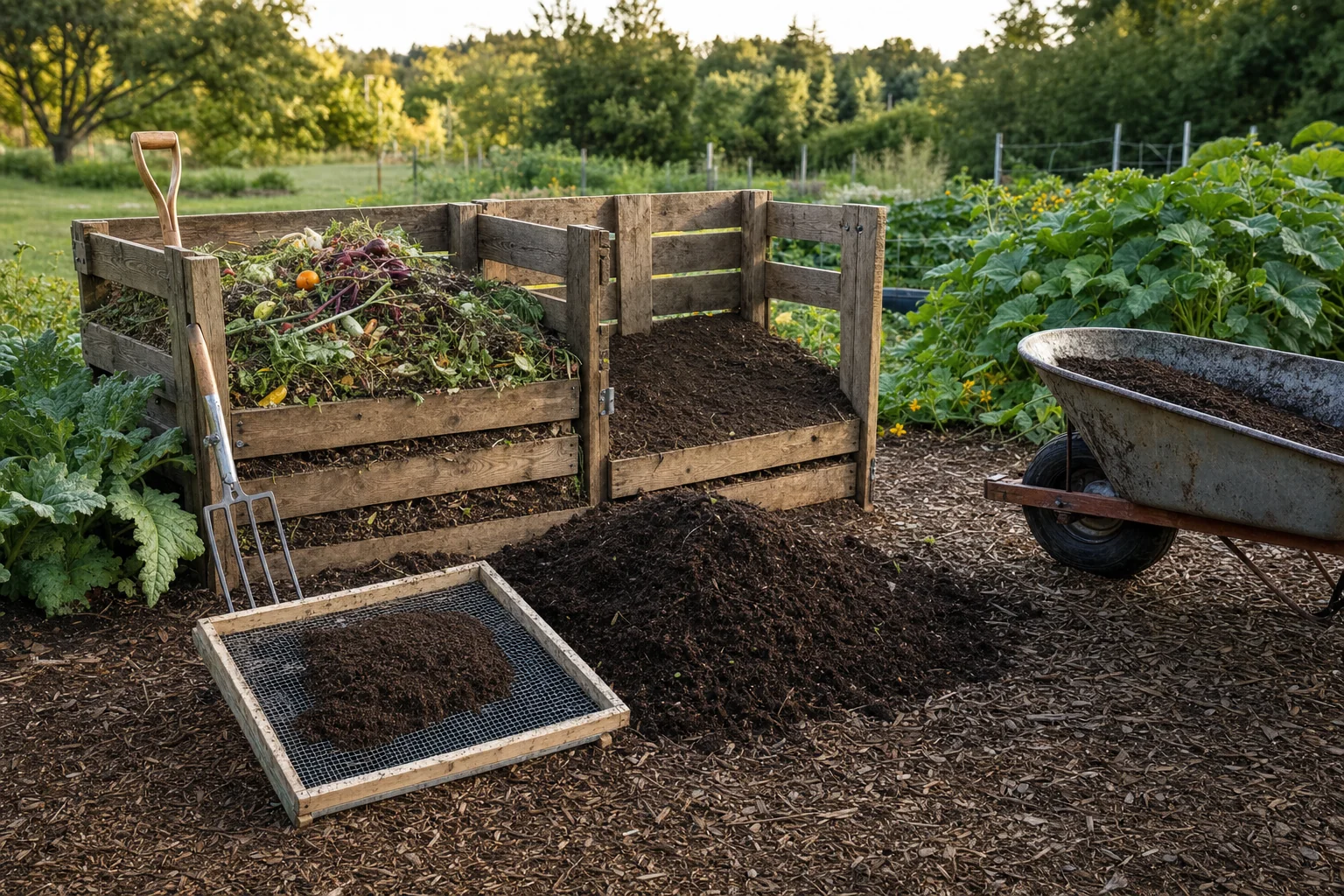 How to Build a Two-Bay Compost System (Fall Setup Guide)