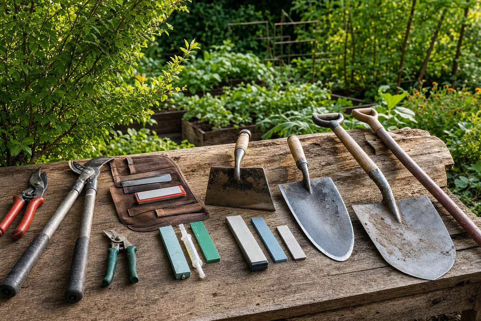 Sharpen Garden Tools with a Diamond Stone