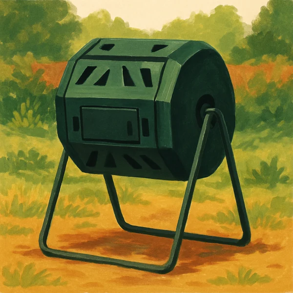 VIVOSUN Outdoor Tumbling Composter Dual Rotating Batch Compost Bin, 43 Gallon Black Door