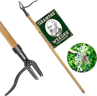 Grampa's Weeder - The Original Stand Up Weed Puller Tool with Long Handle - Made with Real Bamboo & 