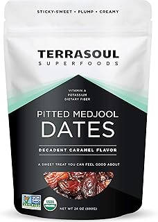 Terrasoul Superfoods Organic Pitted Medjool Dates, 1.5 Lbs - Pits Removed | Soft Chewy Texture | Swe