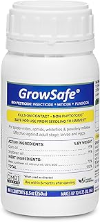 GrowSafe Bio-Pesticide, Organic and Natural Miticide, Fungicide and Insecticide (8.5 fl.oz)