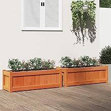 Enhance Outdoor Spaces with Rustic Garden Planters, Solid Pine Wood, Generous Plant Capacity, Wax Br