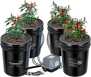 VIVOSUN DWC Hydroponics Grow System with Top Drip Kit, 5-Gallon Deep Water Culture, Recirculating Dr