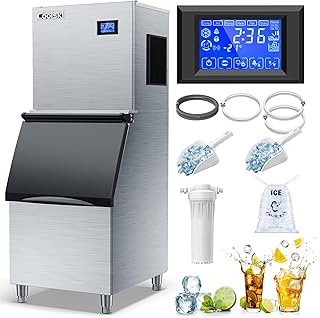 Commercial Ice Maker Machine 350LB/24H, 22'' Air Cooled Ice Machine Commercial Clear Cube/Efficient 