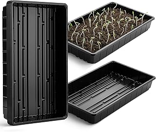 Mr. Pen- Plastic Growing Trays, 5Pack, Black, 17x10, Plant Tray, Seed Tray, Seedling Tray, Propagati