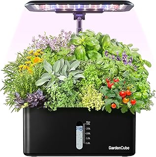 Hydroponics Growing System Indoor Garden: Herb Garden Kit Indoor with LED Grow Light Quiet Smart Wat