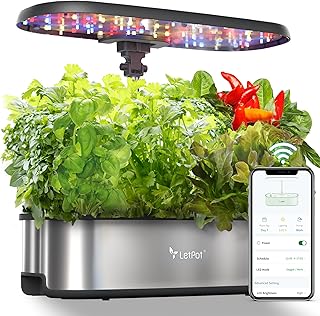 LetPot LPH-SE Hydroponics Growing System, 12 Pods Smart Herb Garden Kit Indoor, Indoor Garden, APP &
