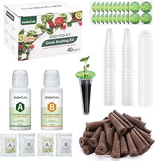 166pcs Hydroponic Pods Kit: Compatible with Aerogarden Grow Anything Herb Kits - Includes Grow Spong
