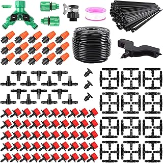 Drip Irrigation System, Irrigation System for Garden with 165FT 1/4 Inch Blank Distribution Tubing, 