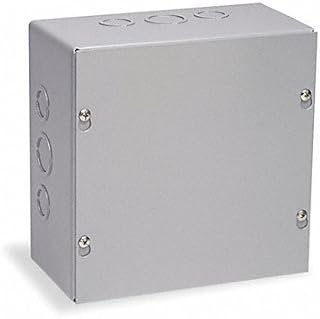 Wiegmann SC080804 SC-Series NEMA 1 Screw Cover Wallmount Pull Box with Knockouts, Painted Steel, 8
