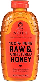 Nate's 100% Pure, Raw & Unfiltered Honey - Award-Winning Taste, 32oz. Squeeze Bottle
