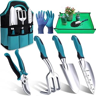 Kynup Garden Tools 7-Piece, Gardening Hand Tools, Gardening Tools Set Cultivators with Rust-Proof,St