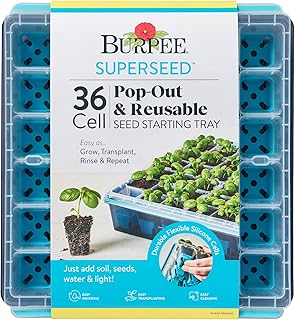 Burpee SuperSeed Seed Starting Tray | 36 Cell Reusable Seed Starter Tray | for Starting Vegetable, F