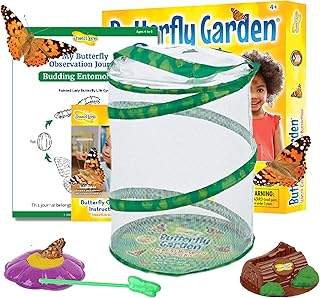 Insect Lore Raise and Release Butterfly Garden Kit – Caterpillar Habitat with redeemable Voucher – S