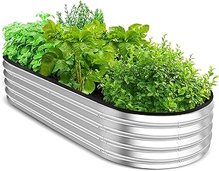 Utopia Home Galvanized Raised Garden Bed Kit 4x2x1ft, Planter Box Raised Garden Beds Outdoor, Easy A