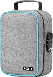 OZCHIN Smell Proof Bag with Combination Lock File Organizer Case Container Medicine Odorless Storage