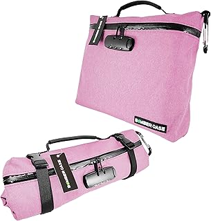 BOMBER CASE - Extra Large Premium Locking Smell Proof Bag, Adjustable Straps, Odor Proof, Carbon Lin