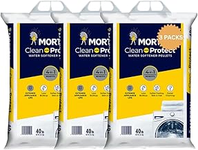 3 Pack Clean and Protect Water Softener Salt Pellets – (40 lb Bags, 120 lbs Total) – Reduces Scale, 