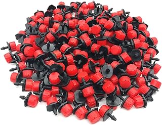 100pcs 360 Degree Adjustable Irrigation Drippers Sprinklers, 1/4 Inch Emitters Drip for Watering Sys