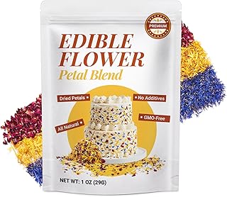 CCnature Edible Flowers Petal Blend 1oz | All natural | No Additives | Non GMO | 3 Types of Edible D