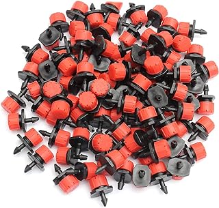 50 PCS Adjustable Irrigation drip emitter, Miniature drip Sprinkler 1/4 inch for Watering Systems in