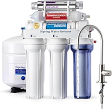 iSpring RCC2AK-UV, Upgraded 200 GPD, UV pH+ Reverse Osmosis System, 7-Stage RO Water Filtration Syst