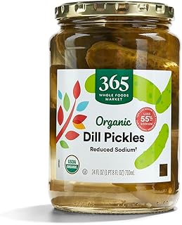 365 by Whole Foods Market, Organic Kosher Dill Pickles, Reduced Sodium, 24 oz