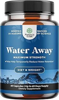 Water Away Herbal Diuretic Pills High Strength - Fluid Retention Supplement with Dandelion Leaf Extr