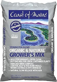 Coast of Maine CMSBO15 Stonington Blend Organic Growers Potting Soil Mix with All Natural Oceanic In