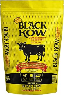 Black Kow Nitrogen Phosphate Composted Cow Manure Fertilizer for Soil, Flowers, Potted Plants, Raise