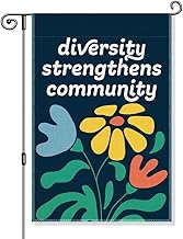 Diversity Strengthens Community Garden Flag, Funny Boho DEI Yard Flags for Outside, Diversity Equali