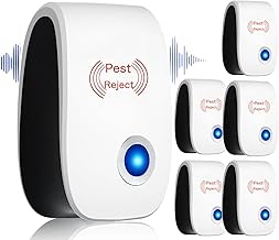 6 Pack Ultrasonic Pest Reject Indoor Mouse Repellent Pest Repellent Ultrasonic Plug in for Spiders, 