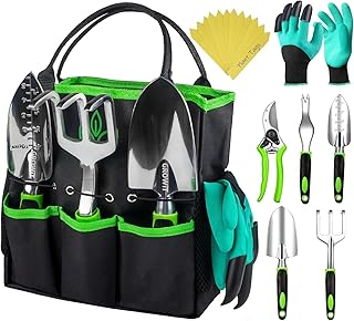 GROWIT Heavy Duty Gardening Tools - 22-Piece Gardening Gifts for Women, Men, Mom, Dad - Durable, Erg