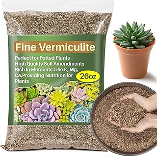 Sukh 26OZ Vermiculite - Organic Vermiculite for Plants Fine Horticultural Vermiculite Soil Amendment