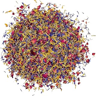 Spring Flower Blend – Edible flowers - Rose, Cornflower and Marigold - All natural, Culinary grade D