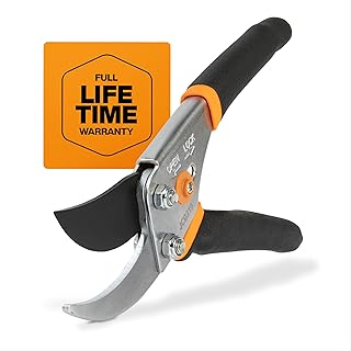 Fiskars Bypass Pruning Shears, 5/8-Inch Cut Capacity Garden Clippers, Gardening Scissors with Sharp,
