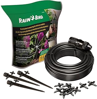 Rain Bird POTTEDKIT Drip Irrigation Container/Potted Plant Watering Kit, Connects to Faucet/Garden H