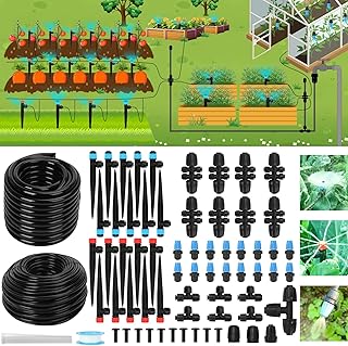 177FT Drip Irrigation Kit – 2025 New Quick-Connect Micro Irrigation System with 46FT 1/2'' Tubing, L