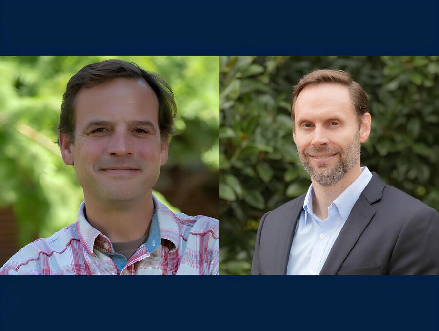 Teglas and Steury headshots.