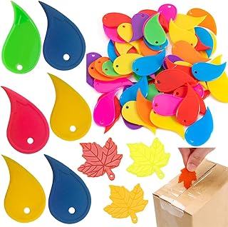 100 Pack Safe Box Opener Plastic Keychain Shipping Boxes Opener Small Safety Cutter for Moving Boxes