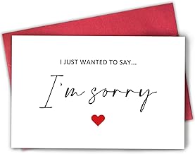 Apology Card for Him Her, Heartfelt I’m Sorry Card for Friends Family, I Just Want To Say I’m Sorry