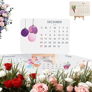 Eco-Friendly Plantable Love Seed Calendar 2026, Modern Greening Calendars Planner With stand, Month 