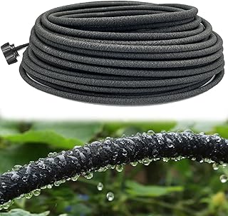 1/4 Inch Soaker Hose for Garden 100ft Soaker Irrigation Drip Hose System, Heavy Duty Drip Irrigation