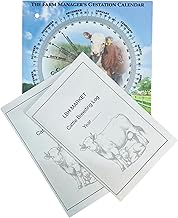 LBH Market Cattle Gestation Calendar - 365 Day Cow Breeding Tracker with Water Resistant Wheel & Rec