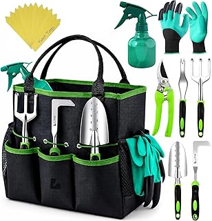 GROWIT Heavy Duty Gardening Tools - Gardening Gifts for Women, Men, Mom, Dad - Durable, Ergonomic Ga