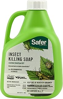 Safer 5118-6 Insect Killing Soap Concentrate - Insecticidal Soap for Plants - Kills Aphids, Whitefli