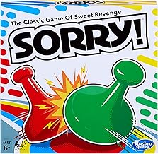 Sorry! Board Game for Kids Ages 6 and Up; Classic Hasbro Board Game; Each Player Gets 4 Pawns; Famil