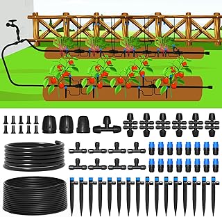 MIXC 230FT Quick-Connect Drip Irrigation System Kit, Automatic Garden Watering System with 1/4